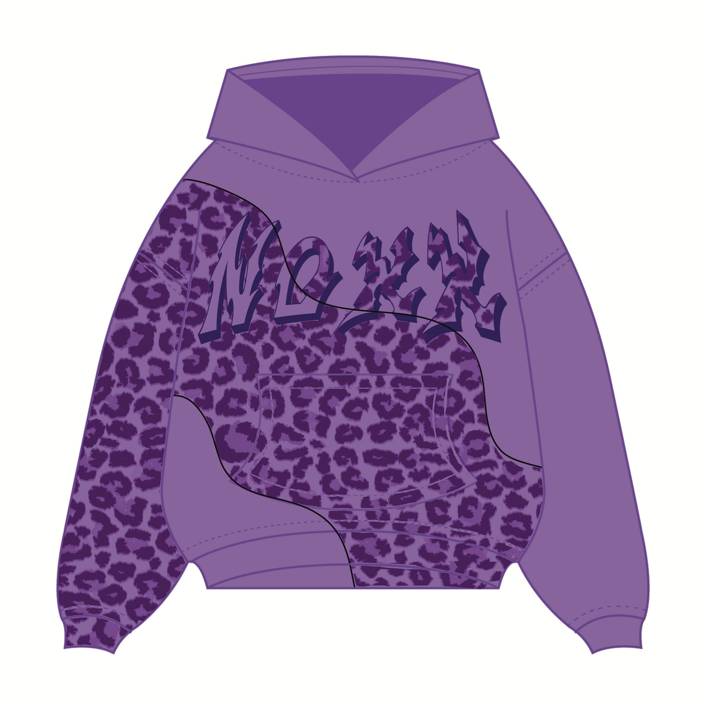 Oversized Leopard Print Hoodie
