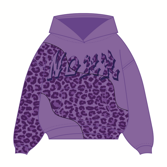 Oversized Leopard Print Hoodie